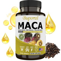 Maca Root 120pcs,Builds Muscle and Strength, Regulate Mood, Balances Hormones