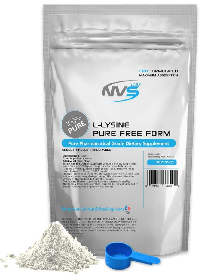 2500g (5.5 lb) 100% L-LYSINE HCL NVS USP GRADE KOSHER nonGMO