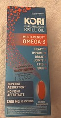 Kori Krill Oil Omega 3 1200mg 30 Softgels Heart Brain Exp 08/2027
