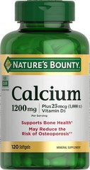 Nature’s Bounty Calcium + D3 1000 IU 120 Softgels | Strong Bones & Teeth