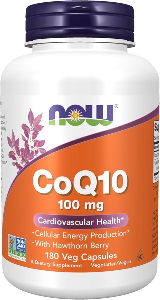 NOW Foods, CoQ10 (Coenzyme Q10) 100 mg, Cardiovascular Health* 180 VCAPS
