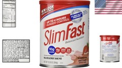 Delicious Strawberries & Cream Shake Mix – 14 Servings – Gluten Free Weight Loss