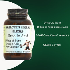 Ursolic Acid – 150mg per Capsule – Build Lean Muscle, Lose Fat – Stearate Free!
