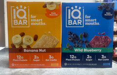 IQ Bar Banana Nut + Wild Blueberry 2 Pack – 12g Plant Protein – 170 calories