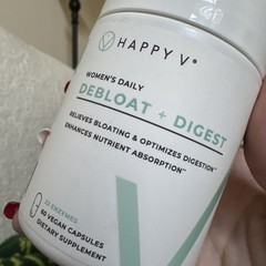 Happy V Debloat + Digest Digestive Enzymes Women to Support Bloating. Exp 3/28