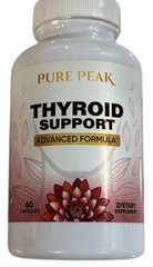 Pure Peak Advanced Thyroid Support Supplement – 60 Capsules Expires 06/2026