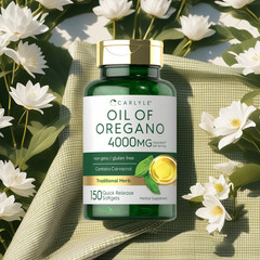 Oregano Oil 4000 mg 150 Softgel Capsules | Contains Carvacrol | by Carlyle