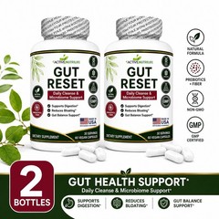 2pcs Gut Reset Gut Health Capsules Probiotic Fiber Digestive & Bloating Support