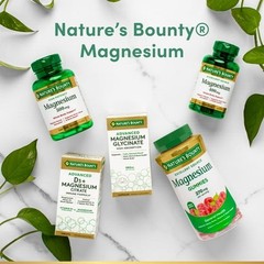 Nature’s Bounty High Absorption Magnesium Glycinate Supplements, 240mg, Supports