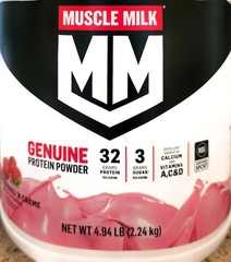 muscle milk protein powder 4.94 strawberry & creme exp 3/2027