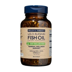 Wiley’s Finest Wild Alaskan Fish Oil Easy Swallow Minis Omega3 Fish Oil Supp…