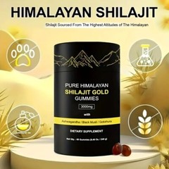 Pure Himalayan Shilajit GOLD Gummies, Organic, Extremely Potent 3000 mg