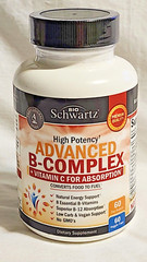 BioSchwartz High Potency Advanced B Complex+Vitamin C-60 capsules-NEW-Exp 3/2026