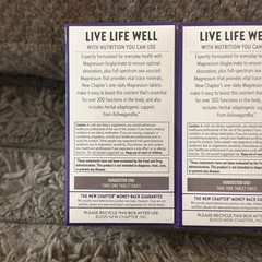 3 Boxes – New Chapter Magnesium Ashwagandha 30 tablets Each – Exp 09/27 Fresh!