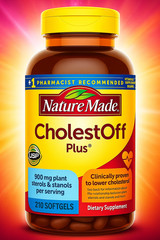 Nature Made CholestOff Plus 210 Softgels Clinically Proven Lower Cholesterol