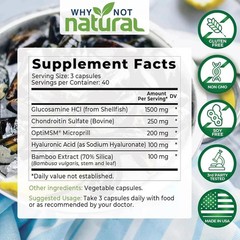 Why Not Natural Glucosamine Chondroitin MSM–Joint Support for Mobility & Comfort