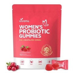Vivonu Cranberry Women Probiotic Gummies pH Balance Odor Support 60pcs