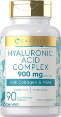 Carlyle Hyaluronic Acid Complex 900 mg | with Collagen and MSM | 90 Capsules…