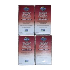 4 Pack Garden of Life RAW CoQ10, 200mg, 60 Vegan Capsules, Exp. 08/26, New