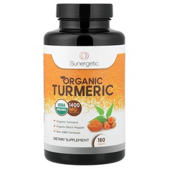 2 X Sunergetic, Organic Turmeric, 180 Tablets
