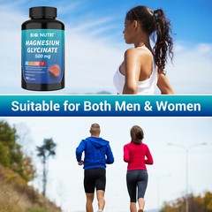 Magnesium Glycinate 500mg – 240 Capsules For Sleep, Stress Relief Support Bone