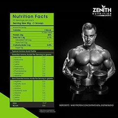Zenith Nutrition Raw Whey Protein 80% With Digestive Enzymes Unflavored 1 Kg b23