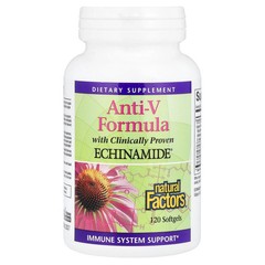2 X Natural Factors, Anti-V Formula with Clinically Proven Echinamide�, 120 Sof