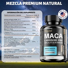 Maca L-arginine,Shilajit & Sea Moss 240pcs,Increase Muscle Mass,Improve Vitality