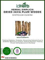 [idHerb] 50-400 Gram Dried Java Plum Woods Syzygium Cumini Organic WildCrafted