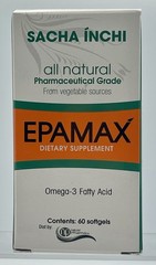 Sacha Inchi EPAMAX Omega 3 Fatty Acid Dietary Supplement 60 Softgels EXP 12/2026