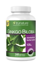 Trunature Ginkgo Biloba 120 mg 340 Softgels Herbal Memory Brain Support