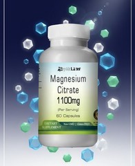 Magnesium Citrate Capsules – 1100 mg Serving , Super Potency
