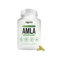 5PC Alevia Organic Amla Capsules 1000mg Indian Gooseberry Antioxidant Supplement