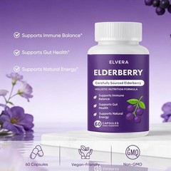 Elvera Elderberry Gut Support Complex – pure Black Elderberry Soft Capsules