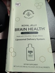 Beekeeper’s Naturals Royal Jelly Brain Health Focus + Memory Vanilla 10 ct