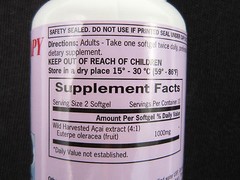 ACAI BERRY Extract 1000mg Dietary Supplement Antioxidant Wild Harvested