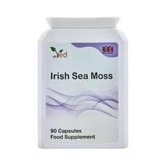 VED Organic Irish Sea Moss, 1200 mg 90 Vegan Capsules, 2 Cap/Day, 45 Days Supply