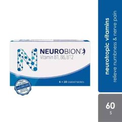 Neurobion Vitamin B1, B6, B12 Nerve Relief Numbness & Tingling 60’s SHIP FROM US