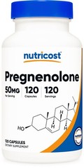 Nutricost Pregnenolone 50mg, 120 Capsules – Non-GMO, Gluten Free