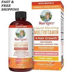 NEW LUXRY MaryRuth’s Liquid Morning Multivitamin Hair Growth Peach Mango flavor