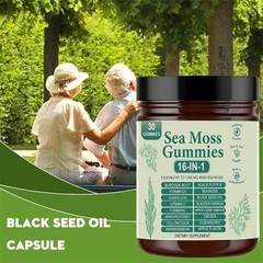 16 in 1 Organic Sea Moss Gummy Irishmoss Extract 6000Mg Green Apple Flavor