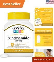 110 Count Niacinamide Tablets – Enhance Energy & Digestive Health
