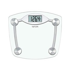 Taylor Digital Bathroom Scale, Body Weight 440 LB, Stainless/Clear