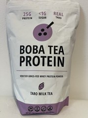 Boba Tea Protein Taro Milk ,25g Grass-Fed Whey Protein Isolate Powder (28.7 Fl )