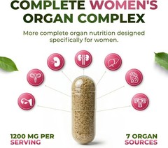 ForestLeaf Beef Organ Supplement for Women Grass Fed Complex 1200mg Women’s 120c