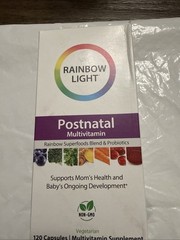 Postnatal Multivitamin | 120 Capsules | Superfood Blend | by Rainbow Light
