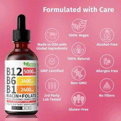 5 In 1 Vitamin B Complex – B6 B1 B12 Liquid Drops 5000mcg – Add 3 Only Pay 2 !