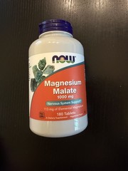 NOW Foods Magnesium Malate 1000 mg, 180 Tablets, GMP Quality Assured, Vegan