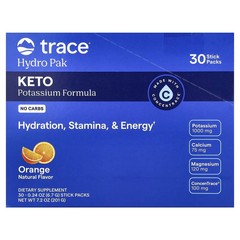 2 X Trace, Hydro Pak Keto, Orange, 30 Stick Packs, 0.24 oz (6.7 g) Each
