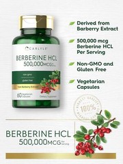 Berberine HCL 500 Mg Immune Gastrointestinal Heart Health Weight Loss, 60 Caps